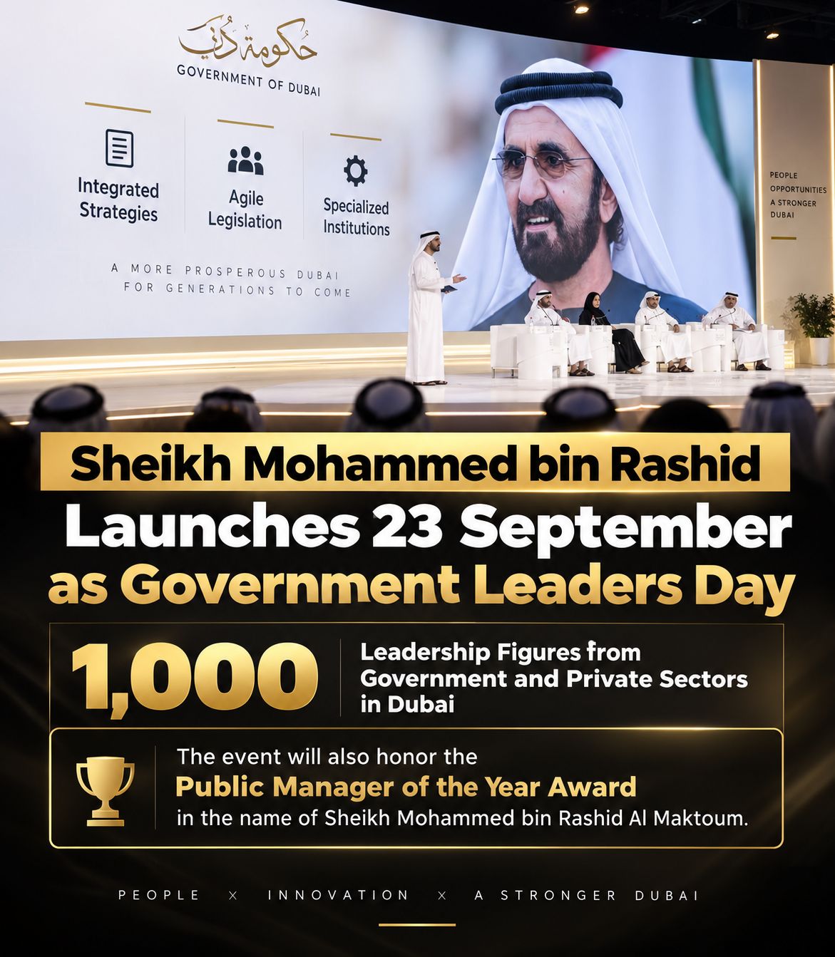Sheikh Mohammed Bin Rashid Launches 23 September as Government Leaders Day